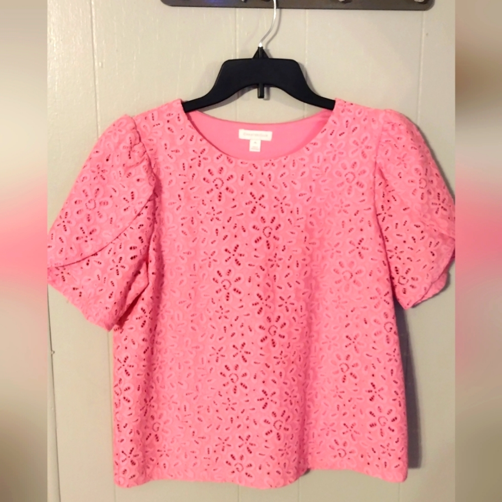 Pink Charter Club Women's Short Sleeve Top